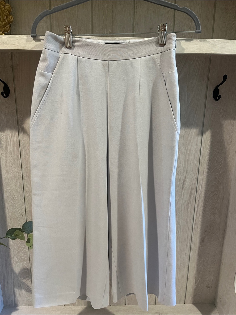 Ted Baker Gray Wide-leg Ankle Pants